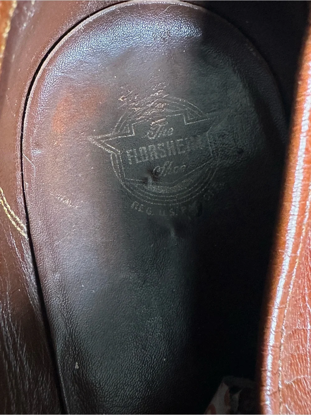 Vintage Florsheim Men's Leather Penny Loafers 1970s - Cognac Brown size 11D Moc